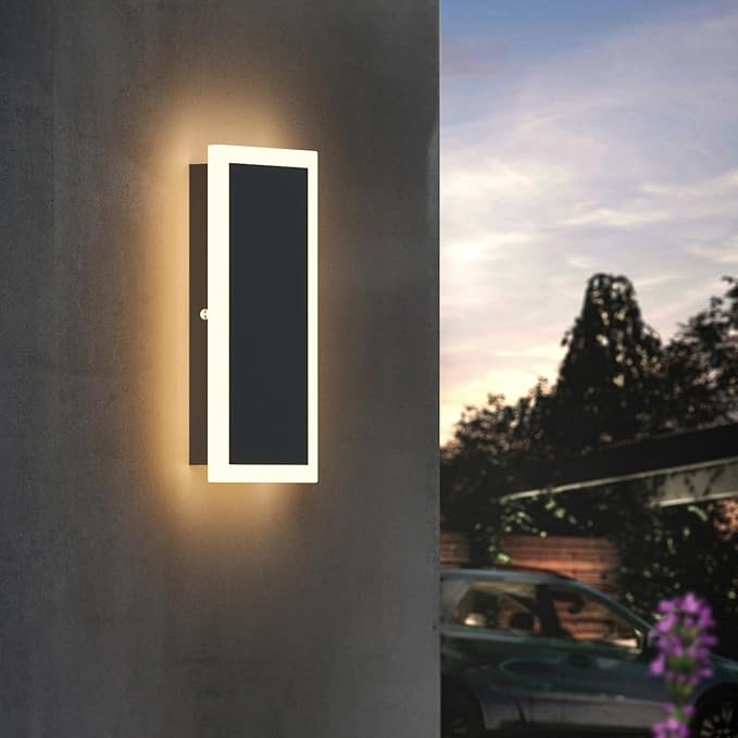 Modern LED Outdoor Wall Sconce 3000K 18W LED Outdoor Wall Mount Light Anti Rust Porch Light IP65 Waterproof Exterior Sconce for PorchFront DoorPatio