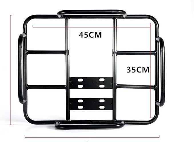 Food Delivery Box Rack Rear GrilleElectric Bicycle Delivery Box Rack Rear Grille 80kg Loading Seamless Steel Tube Universal for Motorcycle(Guardrail (inner diameter 45/35))