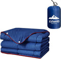 zzlamb Camping Blanket Compact Lightweight Soft Puffy Blanket Water-Repellent Packable Warm Quilt Down Alternative Picnic Hiking Backpacking Beach Travel RV Airplane Couch Car