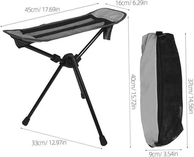 balacoo Portable Folding Camping Chair Small Camping Footrest Beach Foot Rest Lightweight Sturdy for Outdoor Activities
