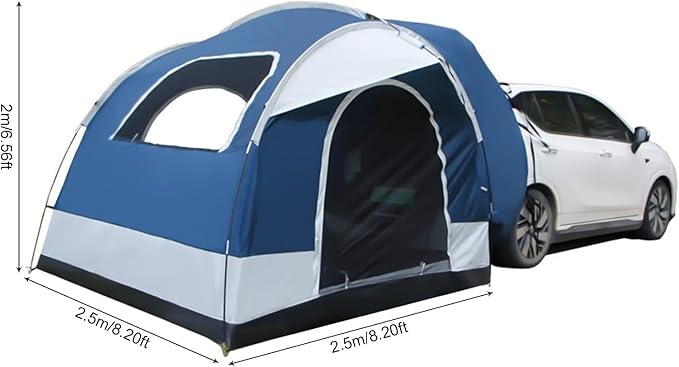 SUV Tent Tailgate Portablecar Tents for Camping SUV Portable SUV Camping Tent with Awning Shade &amp Transparent Mesh for Outdoor Travel
