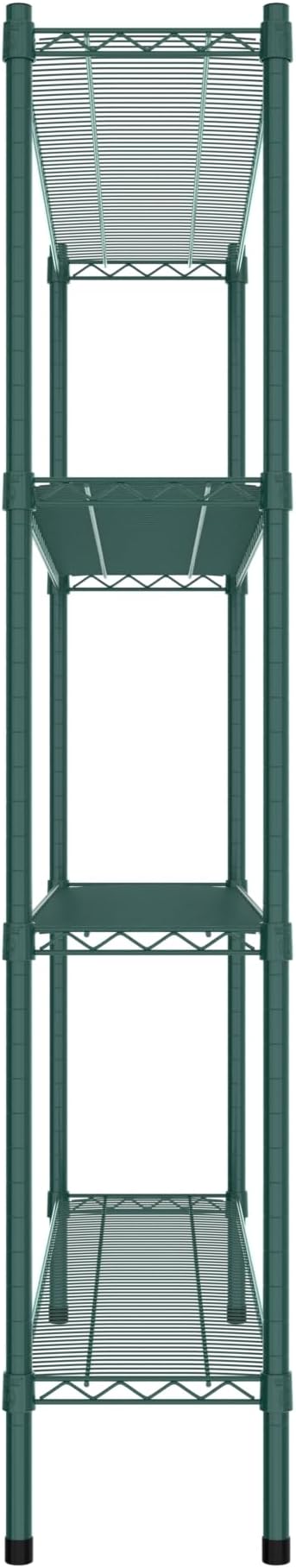 Commercial NSF Listed Green Epoxy Stationary Wire Shelving Kit 12 x 54 x 64 with 4 Shelves Perfect for Warehouse Walk-in Refrigerator Freezer Grocery Store Restaurant Dishroom