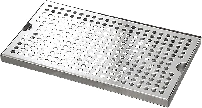 Teas Drainage Plate Metal Beer Towers Drip Pan Stainless Steels Tray Drainage Type Plate for Restaurant Kitchen Metal Tower Pan