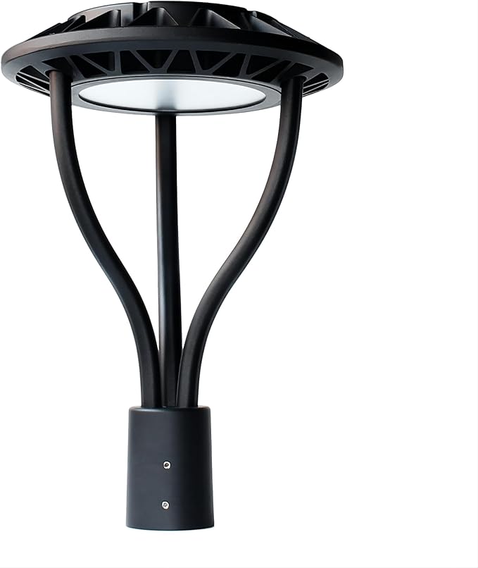 Led Post Top Light 60W Circular DLC/ETL Listed LED Street Area Post Top Light Outdoor IP65 Waterproof Pathway Pole Yard Light Fixture (100W)
