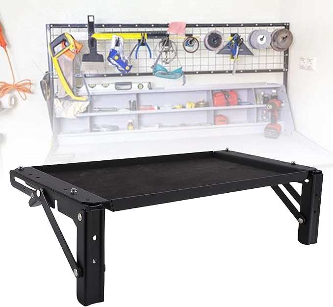 Fockety Magnetic Tool Tray Aluminum Alloy Portable Folding Side Table Foldable Camp Table Indoor Outdoor Lightweight Workbench for Outdoor Cooking Picnic