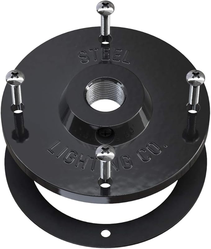 Steel Lighting Co. Topanga Barn Light | Outdoor Wall Mounted | Farmhouse Garage Light Made in America | 14 inch Dome | 11 inch Gooseneck | Black Exterior/White Interior