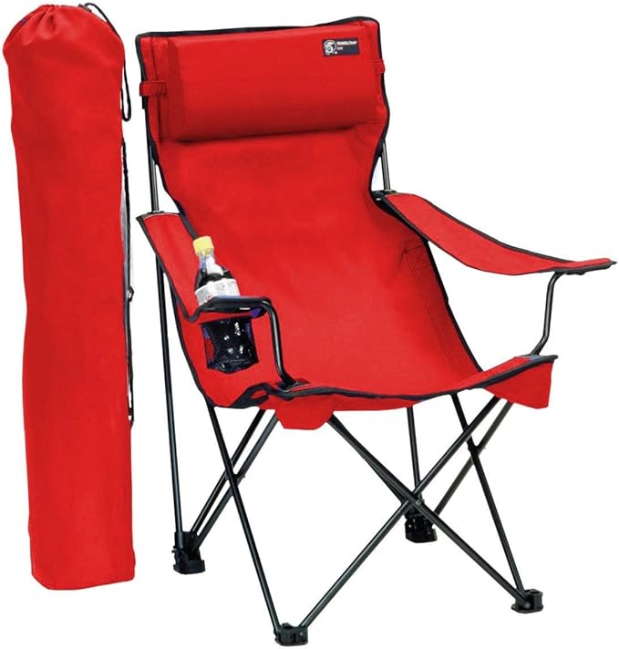Travel Chair Classic Bubba Chair with Adjustable Pillow Large Folding Chair for the Outdoors 300-Pound Capacity Blue One Size