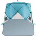 Beach TentBeach Sun Shelter with UPF 50+UV Protection with Extendable Floor mat for 3-4 Person Waterproof Portable Easy Setup Beach Canopy Shade Tent for Outdoor Camping Picnics