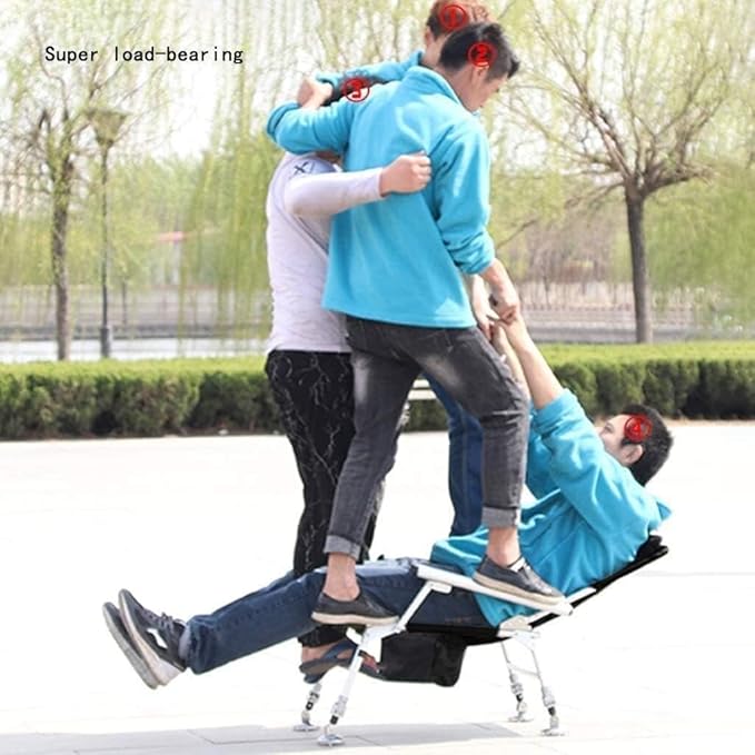 Lightweight Compact Camping Chairs Mountaineering King Kong Chair Portable Rocking Chair Comfortable Perfect for The Outdoors Camping Hiking Picnic 425290cm Black