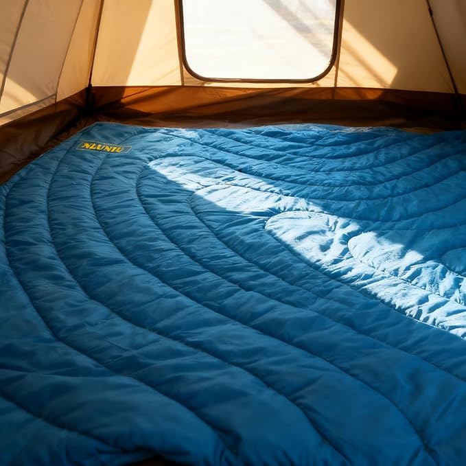 Packable Multi-Use Camping Blanket 52×75 – Lightweight Wearable Quilt Machine Washable Weather &amp Stain Resistant Easy-Pack Stuff Sack for Camping Picnic Beach Travel &amp Stadium