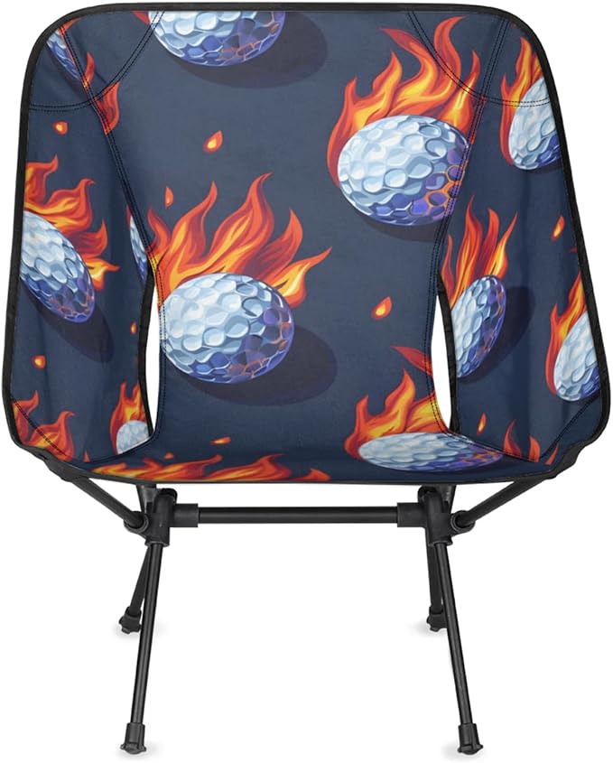 Honeybaby Folding Camping Chair Fire Golf Ball Camping Chairs Lightweight Portable Chair Outdoor Foldable Chairs for Camping Travel Picnic Beach Hiking