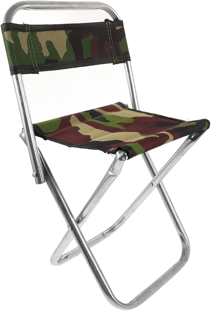 Portable Folding Chair Large Size Lightweight Camping Seat for Outdoor Fishing Hiking Garden Use Camouflage Collapsible Seat