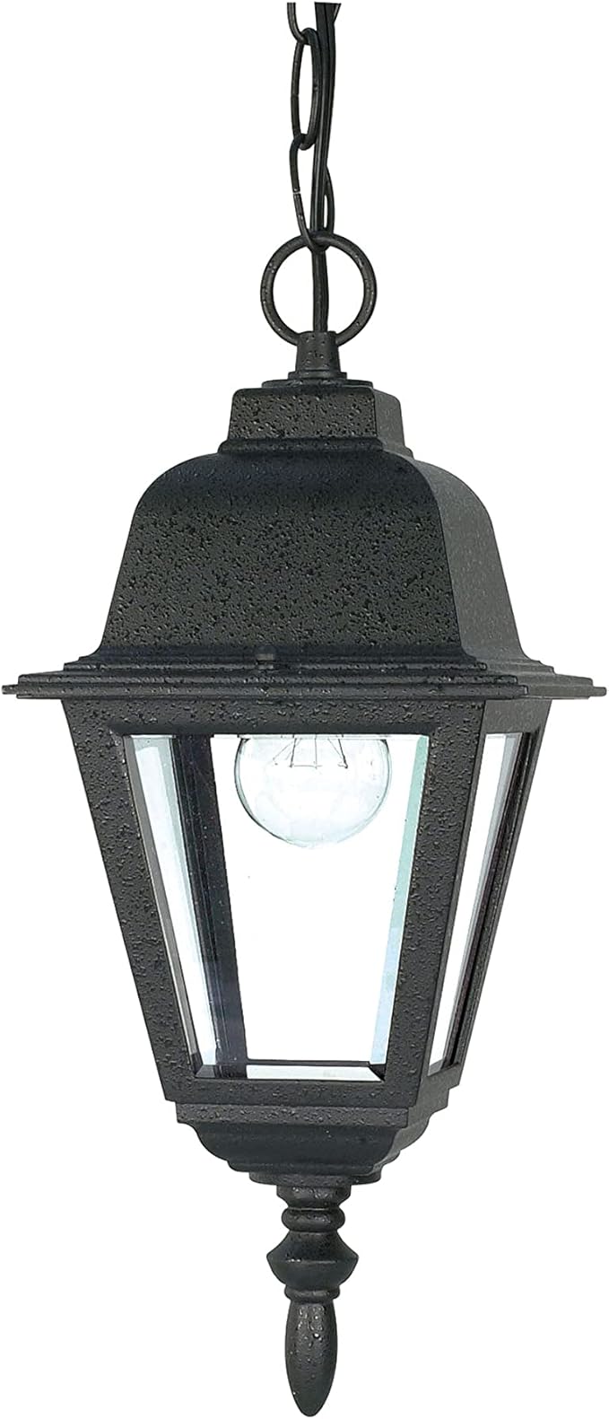 Nuvo Lighting 60/489 Traditional One Light Hanging Lantern from Briton collection in Black finish