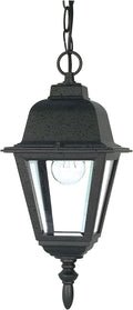 Nuvo Lighting 60/489 Traditional One Light Hanging Lantern from Briton collection in Black finish