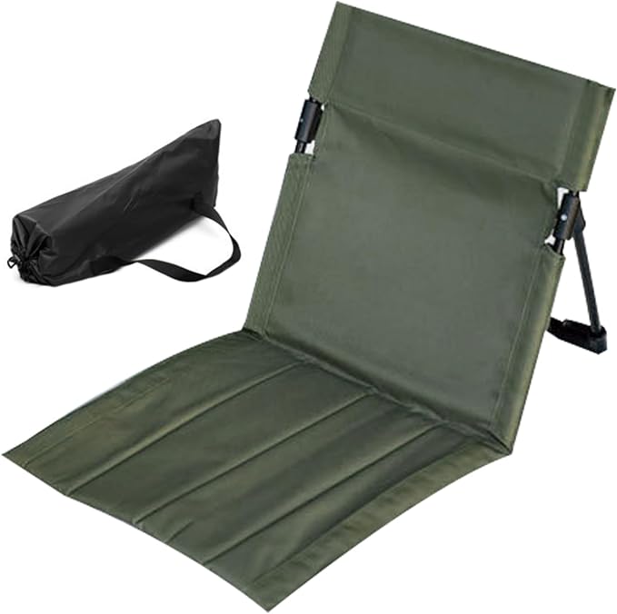 Portable Chair Beach Chair Waterproof Breathable Folding Heavy Duty Camping with Back Support Lightweight Detachable Portable with Storage Bag for Outdoor