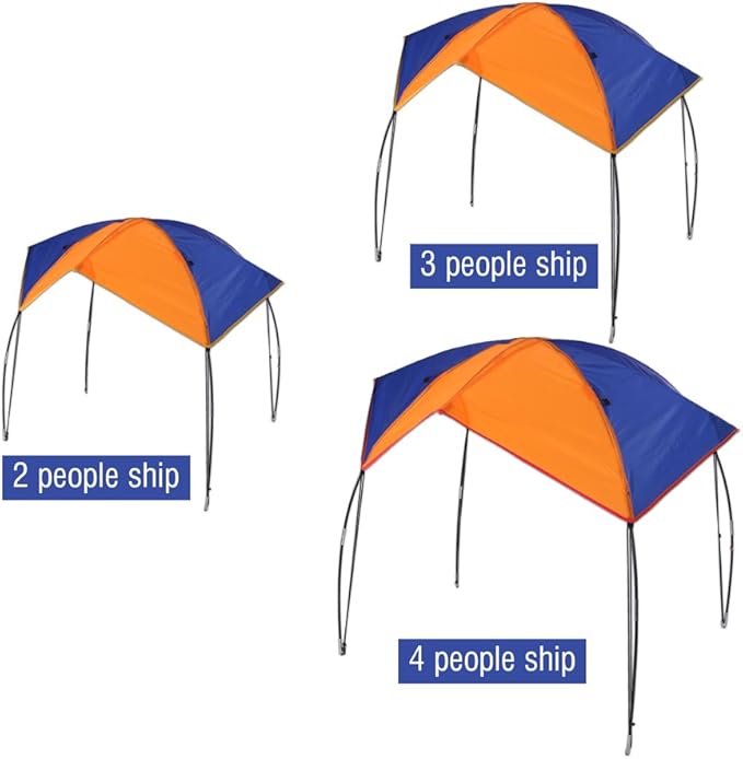 Boat Shade Canopy 4 Persons Boat Sun Shade Shelter Boat Canopy Sun Awning for Inflatable Boat Raft Kayak ( 4 Persons)(Suitable for INTEX68351)