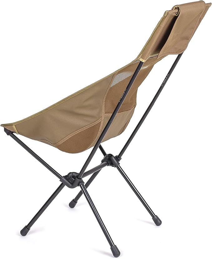 Helinox Sunset Chair Lightweight High-Back Collapsible Camping Chair Coyote tan 3.4Ibs Outdoor Chairs Picnic Chair Portable Camping Chair with Side Pockets