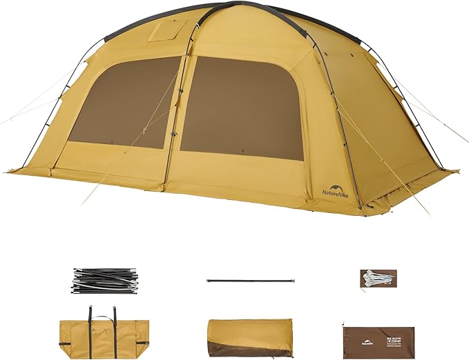 Naturehike Dune Hot Tent with Stove JackDouble Layer 4 Season TentWaterproof 2-4 Person Tents for Camping