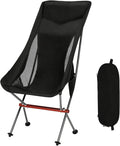 SHALLWE Camping Chairs All Aluminum Frame Portable Folding Camp Chair for Adults Heavy Duty High Back Collapsible with Built-in Pillow Side Pocket Carry Bag for Backpacking Hiking Beach