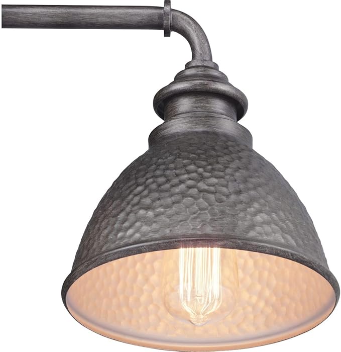 Progress Lighting Englewood Collection 1-Light Farmhouse Outdoor Small Wall Lantern Light Antique Pewter