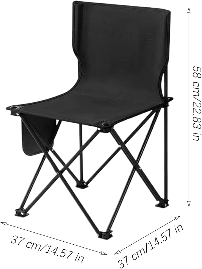 Compact Folding Chair for Hiking - Support 286 Lbs Heavy Duty Camping Seat | Chair for Travel Foldable Camp Chair with Cup Holder Packable Folding Camp Seat for Beach Festival Hiking