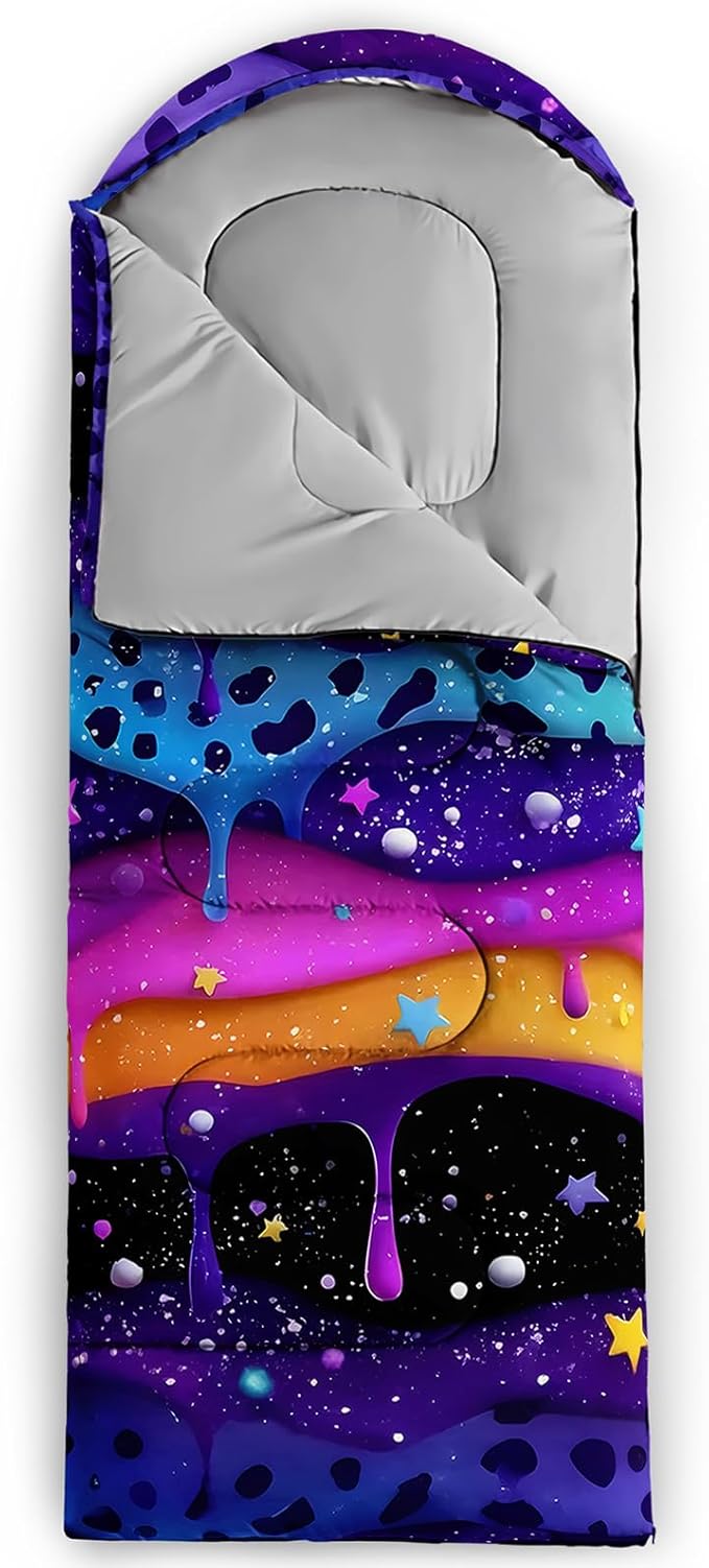 QOOMO Camping Sleeping Bags3 Season Warm &amp Cool WeatherLightweightWaterproof Sleeping Bags for Adults &amp KidsTravelingand OutdoorsCamping Gear Equipment