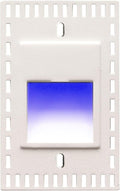 WAC Landscape Lighting LEDme 120V LED Vertical Invisible Trim Step and Wall Light Blue Built-in LED in White