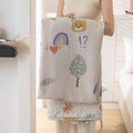 Bnitoam Dinosaur 100% Cotton Bed Blanket 80x92 3 Layer Muslin Blanket Cooling Breathable Lightweight Summer Gauze Throw for Hot Sleepers Adult Birthday Gift (Print Dinosaur 80x92)