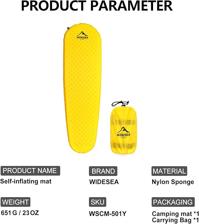 widesea Camping Inflatable Sleeping Pad Sleeping Pad for Camping Ultralight Backpacking pad Sleeping Mat for Hiking Traveling Outdoor Activities