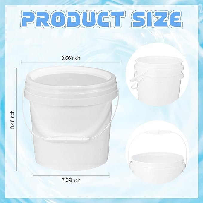 6 Sets Maple Syrup Tapping Kit Maple Sugar Starter Kit Included 3 Buckets with Lid 3 Metal Maples Syrup Taps 3 Maples Syrups Filters 1 Syrups Tube 1 Cleaning Brush for Spiles (White)