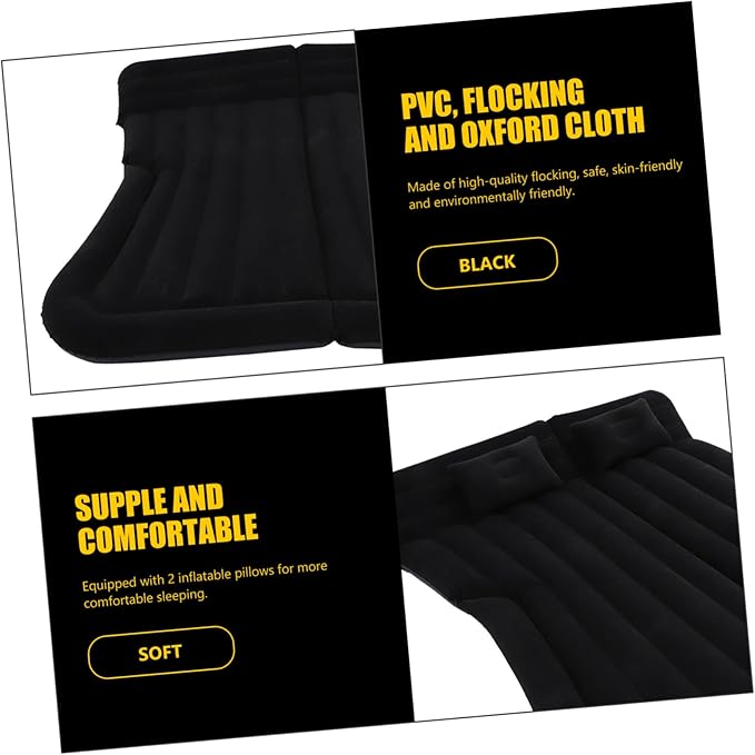 1Set Car Inflatable Mattress Portable Outdoor Air Mattress for SUV Travel Comfortable Design for Camping and Road Trips Durable Skin Friendly Materials Easy to Store
