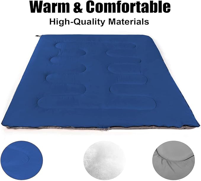 Bulk 10 Pack Envelope Sleeping Bags 4 Seasons Warm or Cold Lightweight Indoor Outdoor Sleeping Bags for Adults Backpacking Camping