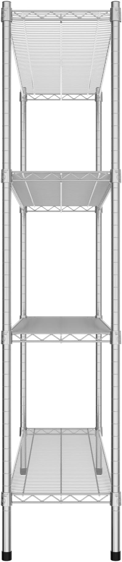 Commercial NSF Listed Chrome Stationary Wire Shelving Kit 14 x 54 x 64 with 4 Shelves Perfect for Warehouse Walk-in Refrigerator Freezer Grocery Store Restaurant Dishroom