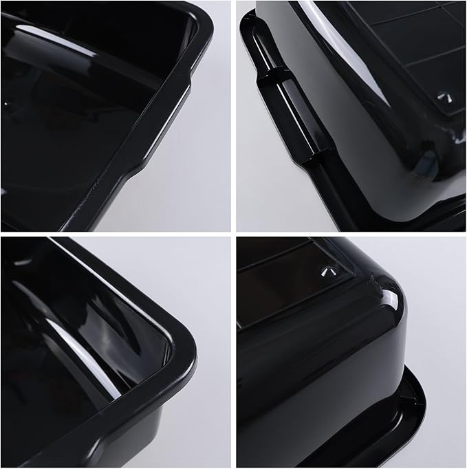 Sadstory Black Plastic Commercial Bus Tub 35 L Plastic Large Bus Box 4 Packs