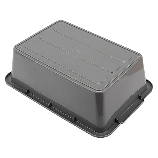 ZOENHOU 4 Pack 13 L Bus Tubs Plastic Bus Box Gray Tubs Commercial Bus Box Wash Basin Tote Boxs for Pantry Washing Dishes 5 Inch Deep