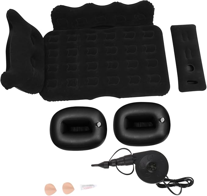 SUPVOX 1Set Comfortable Cartoon Theme Inflatable Air Mattress Bed for SUV Outdoor Sleeping Cushion Easy Inflate Deflate with Pump Practical Travel for Car Camping