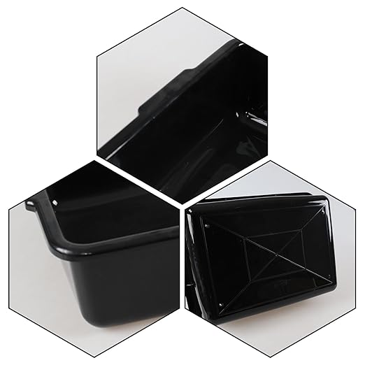 22 L Large Commercial Bus Box Black Plastic Bus Tub 4 Pack