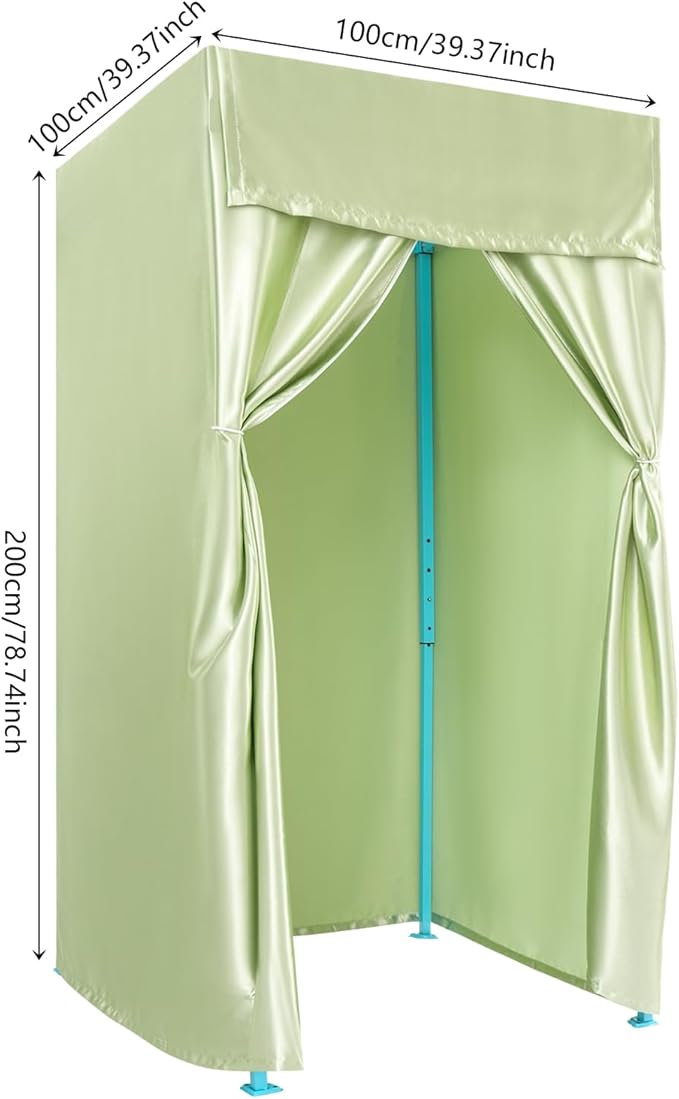 Foldable Changing Room with Blackout Fabric Portable Privacy Pod for 3 People Indoor/Outdoor Use Adjustable Height (5.9-6.5 ft) X-Shaped Stability for Beach Camping Fitting Room Dressing Tent