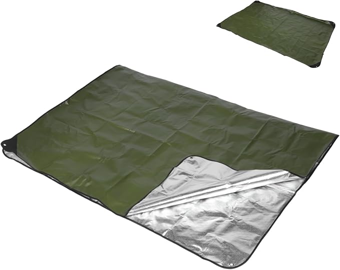 Thermal Emergency Blanket Camping Survival Mat Multi Functional Outdoor Awning Cloth for Hiking Picnics and Emergency Situations