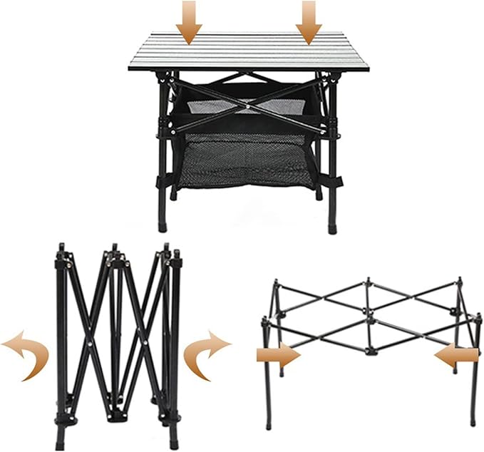 Picnic Tables Outdoor Folding Table Chair Camping Aluminium Alloy BBQ Egg roll Table Picnic Table Waterproof Reliable Folding Table Desk