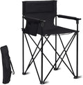 KOTEK Folding Beach Chair High Off Ground Portable Lawn Chair for Adults with Detachable Armrests Side Pocket &amp Carry Bag Camping Chair for Outdoor Hiking Travel Fishing Picnic &amp Conce