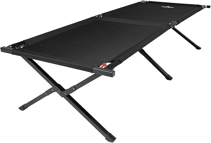 Teton Outfitter Camping Cot Heavy-Duty Oversized Folding Cot for Adults Comfortable Elevated Sleeping Bed Easy Setup