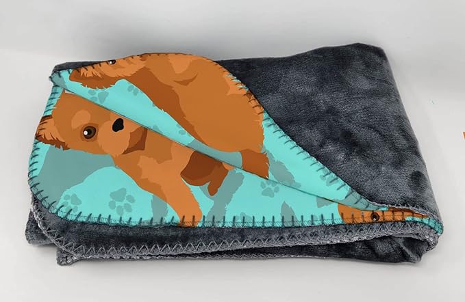 Caroline's Treasures MLM1062TBLT Red Yorkie Soft Travel Blanket with Bag Airplane Blanket Indoor Outdoor Camping Blanket for Traveling Picnics Beach Trips Concerts