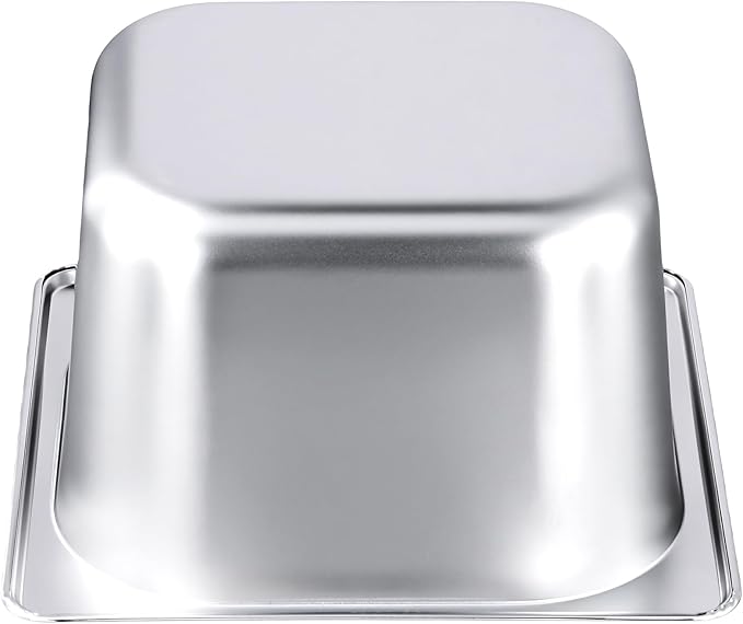 JAPCHET 10 Pack Anti-Jam Hotel Pans 1/6 Size Stainless Steel Steam Table Pan 4 Inch Deep Metal Food Storage Pan for Catering Commercial Kitchen Hotel Restaurant Buffet Supplies