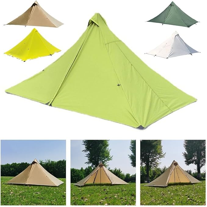 Ultra-Lightweight Pyramid Camping Tent Waterproof All Season Camping Pyramid Tent Easy Setup Hiking Tent for Scouts Trekker Camping