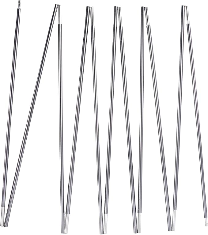 Preassembled Tent Poles Gray Tent Poles Replacement 7001 T6 Heated Aluminum Tent Poles 2 Poles Pack