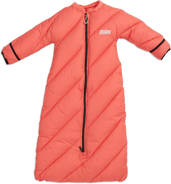 Big Mo 40° Kids Sleeping Bag (Ages 18-36m). The Coziest Funnest Camping Sleeping Bag for Kids with Adjustable Cuffs.