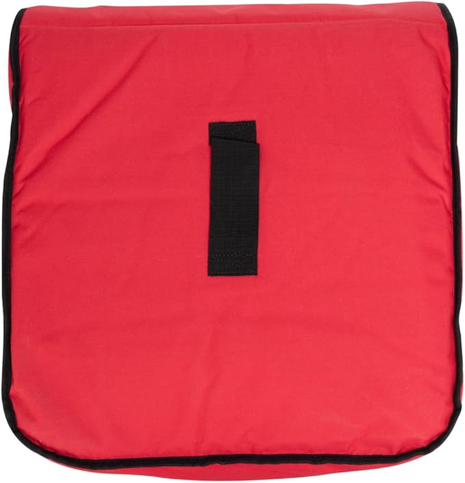 Delivery Tek 16.5 x 18 x 6.5 Inch Insulated Pizza Bag 1 Durable Delivery Bag - Holds (2) 16 or (3) 14 Pizza Boxes Red Polyester Cater Bag Extra-Large Flap Machine Washable