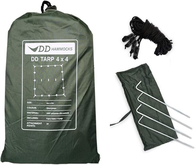DD Hammocks - DD Tarp 4x4 - Olive Green: 13ft x 13ft