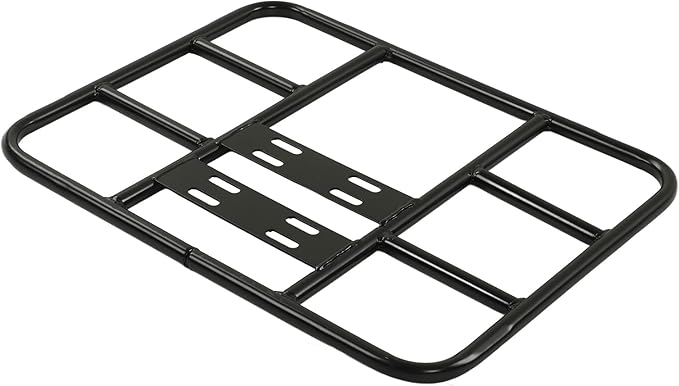 Food Delivery Box Rack Rear Grille 80kg Loading Seamless Steel Tube Universal Food Delivery Box Rack Rear Grille for Motorcycle Electric Bicycle Type 48x38cm(19''x15'')